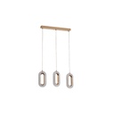 LÁMPARA COLGANTE ALUMINIO 3 LUCES LED 26W 570x1290mm 2254lm 3000K ORO ROSA ARTE ILLUMINA KRIKO