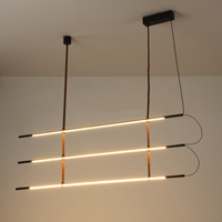 LÁMPARA COLGANTE METAL LED3X20W 3660lm 3000K 1400x60x1200mm NEGRO ARTE ILLUMINA LINEA