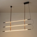 LÁMPARA COLGANTE METAL LED3X20W 3660lm 3000K 1400x60x1200mm NEGRO ARTE ILLUMINA LINEA