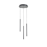 LÁMPARA COLGANTE ALUMINIO LED 6W 360lm 3000K Ø300x1500mm NEGRO ARTE ILLUMINA CASCADE