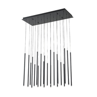 LÁMPARA COLGANTE ALUMINIO LED 47W 2820lm 3000K 940x1500mm NEGRO ARTE ILLUMINA CASCADE
