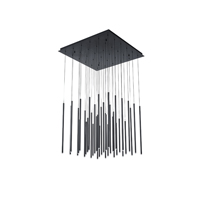 LÁMPARA COLGANTE ALUMINIO LED 72W 4320lm 3000K 800x1500M NEGRO ARTE ILLUMINA CASCADE