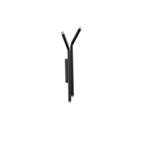 APLIQUE DE PARED ALUMINIO LED 10W 600lm 3000K 400x75mm NEGRO ARTE ILLUMINA CASCADE