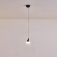 LÁMPARA COLGANTE LED 5W 300lm 3000K 80x1200mm NEGRO ARTE ILLUMINA CAMPANELLE
