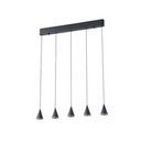 LÁMPARA COLGANTE LED 25W 1500lm 3000K 680x1200mm NEGRO ARTE ILLUMINA CAMPANELLE