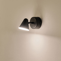 APLIQUE DE PARED 5W 300lm 3000K 80Χ135mm NEGRO ARTE ILLUMINA CAMPANELLE
