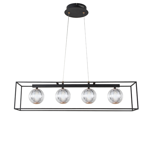 LÁMPARA COLGANTE METAL LED 14W 80x1200mm ΒLACK ARTE ILLUMINA BOX