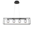 LÁMPARA COLGANTE METAL LED 14W 80x1200mm ΒLACK ARTE ILLUMINA BOX
