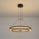 LÁMPARA COLGANTE ALUMINIO LED 33W 1980lm 3000K Ø620mm NEGRO-ORO ARTE ILLUMINA LUIS