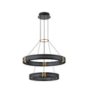 LÁMPARA COLGANTE ALUMINIO LED 62W 3720lm 3000K 620x1200mm NEGRO-ORO ARTE ILLUMINA LUIS