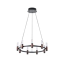 LÁMPARA COLGANTE ALUMINIO LED 43W 2580lm 3000K Ø630xΗ1500mm NEGRO-MARRÓN ARTE ILLUMINA VELAS