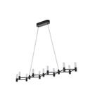 LÁMPARA COLGANTE ALUMINIO LED 58W 3480lm 3000K 1200x1500mm NEGRO-ORO ARTE ILLUMINA VELAS