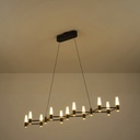 LÁMPARA COLGANTE ALUMINIO LED 58W 3480lm 3000K 1200x1500mm NEGRO-ORO ARTE ILLUMINA VELAS