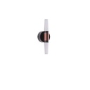 APLIQUE DE PARED ALUMINIO LED 6W 360lm 3000K Ø80x240mm NEGRO-ORO ARTE ILLUMINA VELAS