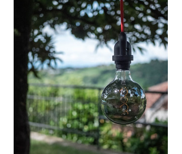 PORTALÁMPARAS E27 CON GEL PARA EXTERIOR IP65 NEGRO