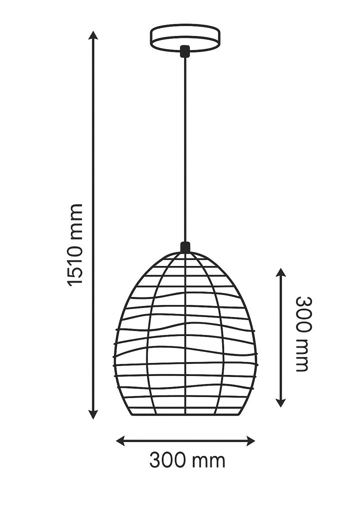 LÁMPARA COLGANTE BAMBÚ "AITHRA" 1xE27 MAX 40W 300x300x300mm MARRÓN ARTE ILLUMINA