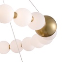 LÁMPARA COLGANTE METAL LED 40W 2730lm 3000K Ø720mm LATÓN-BLANCO LECHOSO ARTE ILLUMINA TREA