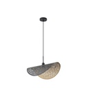 LÁMPARA COLGANTE DE METAL 1xE27 MÁX. 15W Ø600mm NEGRO-ORO ARTE ILLUMINA GALILEA