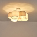 LÁMPARA COLGANTE DE TELA 6 LUCES 6xE14 MÁX 8W Ø580mm BLANCO ARTE ILLUMINA CLOUD