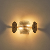 APLIQUE DE PARED 2xE14 MAX 8W 160×330×180mm ORO ARTE ILLUMINA GLOW