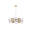LÁMPARA COLGANTE METAL-VIDRIO 6xE14 MAX8W Ø560mm ORO ARTE ILLUMINA GLOW