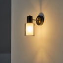 APLIQUE DE PARED METAL-VIDRIO 1xE14 MAX 15W 180x100x210mm NEGRO ARTE ILLUMINA SILENCE