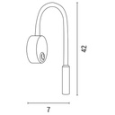 LUZ DE LECTURA DE PARED PARA CAMA "IONAS 2" 3W LED 3000K BLANCO PLUS