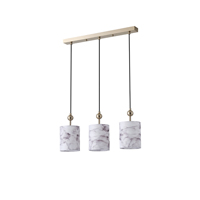 LÁMPARA COLGANTE DE TELA 3 LUCES 3xE14 MAZ 15W 570x130x1000mm ARTE ILLUMINA VERONA