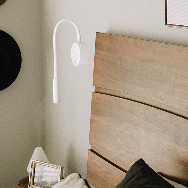 LUZ DE LECTURA DE PARED PARA CAMA "IONAS 2" 3W LED 3000K BLANCO PLUS