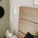 LUZ DE LECTURA DE PARED PARA CAMA "IONAS 2" 3W LED 3000K BLANCO PLUS