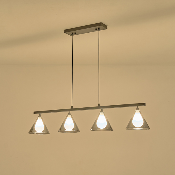LÁMPARA COLGANTE CRISTAL 4 LUCES G9 MAX 4X10W 1080x1410mm ARTE ILLUMINA DELTA
