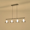 LÁMPARA COLGANTE CRISTAL 4 LUCES G9 MAX 4X10W 1080x1410mm ARTE ILLUMINA DELTA