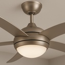 VENTILADOR 5 ASPAS COLOR NIQUEL E27 Φ120 70W C/MANDO