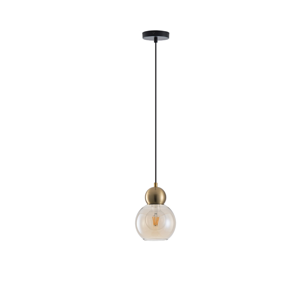 LÁMPARA COLGANTE DE CRISTAL  1xE27 MAX 15W 150×1240mm NEGRO ARTE ILLUMINA AURELIA
