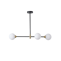 LÁMPARA COLGANTE CRISTAL 3 LUCES 3XG9 MAX 10W 850x570mm NEGRO ARTE ILLUMINA POOLS