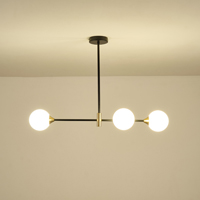 LÁMPARA COLGANTE CRISTAL 3 LUCES 3XG9 MAX 10W 850x570mm NEGRO ARTE ILLUMINA POOLS