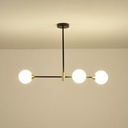 LÁMPARA COLGANTE CRISTAL 3 LUCES 3XG9 MAX 10W 850x570mm NEGRO ARTE ILLUMINA POOLS