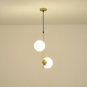 LÁMPARA COLGANTE CRISTAL 2 LUCES 2xE27 MAX 40W 320x150x1550mm BLANCO ARTE ILLUMINA ORBA