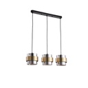 LÁMPARA COLGANTE 3 LUCES 3xE27 MÁX. 15W 180x1215mm MÁX. 15W ORO NEGRO ARTE ILLUMINA RELIAC