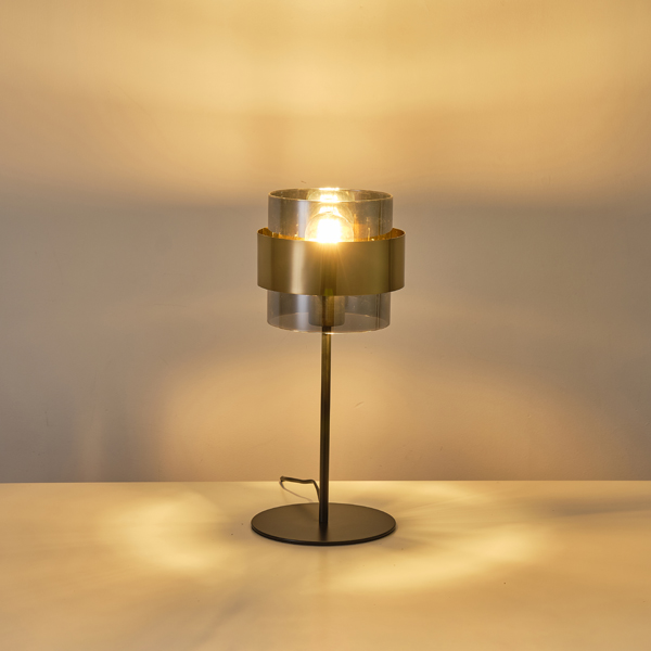 LÁMPARA DE MESA APLIQUES DE ILUMINACIÓN 1xE27 MAX 15W 180x415mm NEGRO-DORADO ARTE ILLUMINA RELIAC