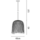 LÁMPARA COLGANTE S E27 MÁX 60W D400xH430 BAMBÚ ARTE ILLUMINA CROSSLINE