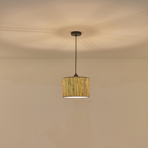 LÁMPARA COLGANTE PAMPAS 1xE27 MÁX. 15W 250x1260mm NEGRO ARTE ILLUMINA AENON