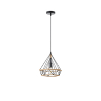 LÁMPARA COLGANTE CUERDA-METAL E27 MAX 15W 250x250x1320 NEGRO-CAQUI ARTE ILLUMINA FLARE