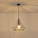 LÁMPARA COLGANTE CUERDA-METAL Ε27 MAX 15W 380x380x1450mm NEGRO-CAQUI ARTE ILLUMINA HELIOS