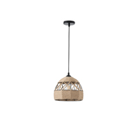LÁMPARA COLGANTE CUERDA-METAL Ε27 MAX 15W 250x250x1290mm NEGRO-CAQUI ARTE ILLUMINA HELIOS