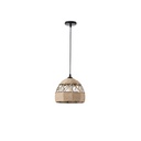 LÁMPARA COLGANTE CUERDA-METAL Ε27 MAX 15W 250x250x1290mm NEGRO-CAQUI ARTE ILLUMINA HELIOS