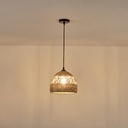 LÁMPARA COLGANTE CUERDA-METAL Ε27 MAX 15W 250x250x1290mm NEGRO-CAQUI ARTE ILLUMINA HELIOS