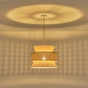 LÁMPARA COLGANTE TELA 1xE27 MAX15W 400x1310mm BEIGE-BLANCO MATE ARTE ILLUMINA ISLA
