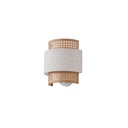 APLIQUE DE PARED TELA 1xE27 MAX 15W 260x460mm BEIGE-BLANCO MATE ARTE ILLUMINA ISLA