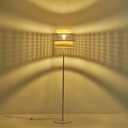LÁMPARA DE PIE TELA LIGERA 1xE27 MÁX. 15W Ø350mm BEIGE BLANCO MATE ARTE ILLUMINA ISLA